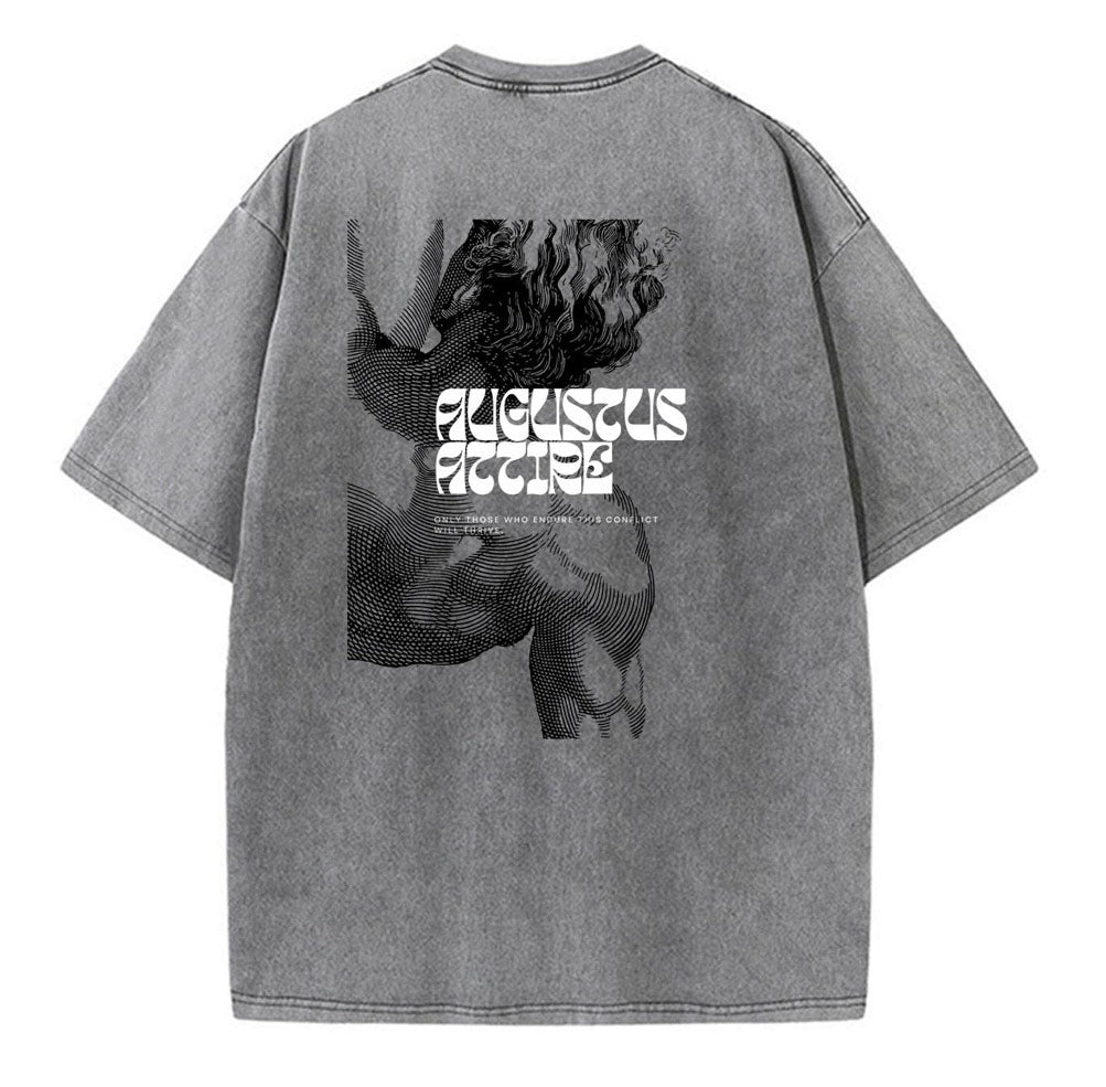 Augustus Attire Front Embroidered (Washed Grey)