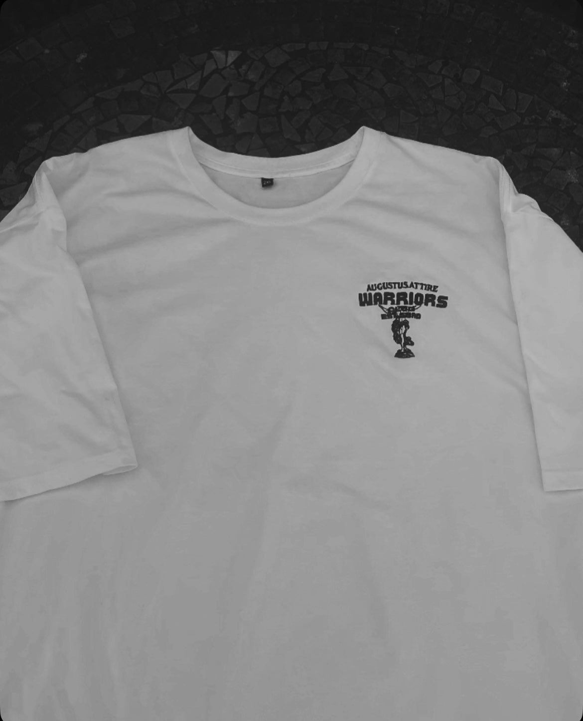 Augustus Attire Warriors club White T-Shirt (Embroidered)