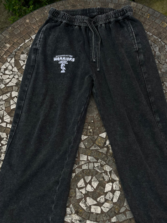 Augustus Attire Warriors Club Washed Joggers (Embroidered)