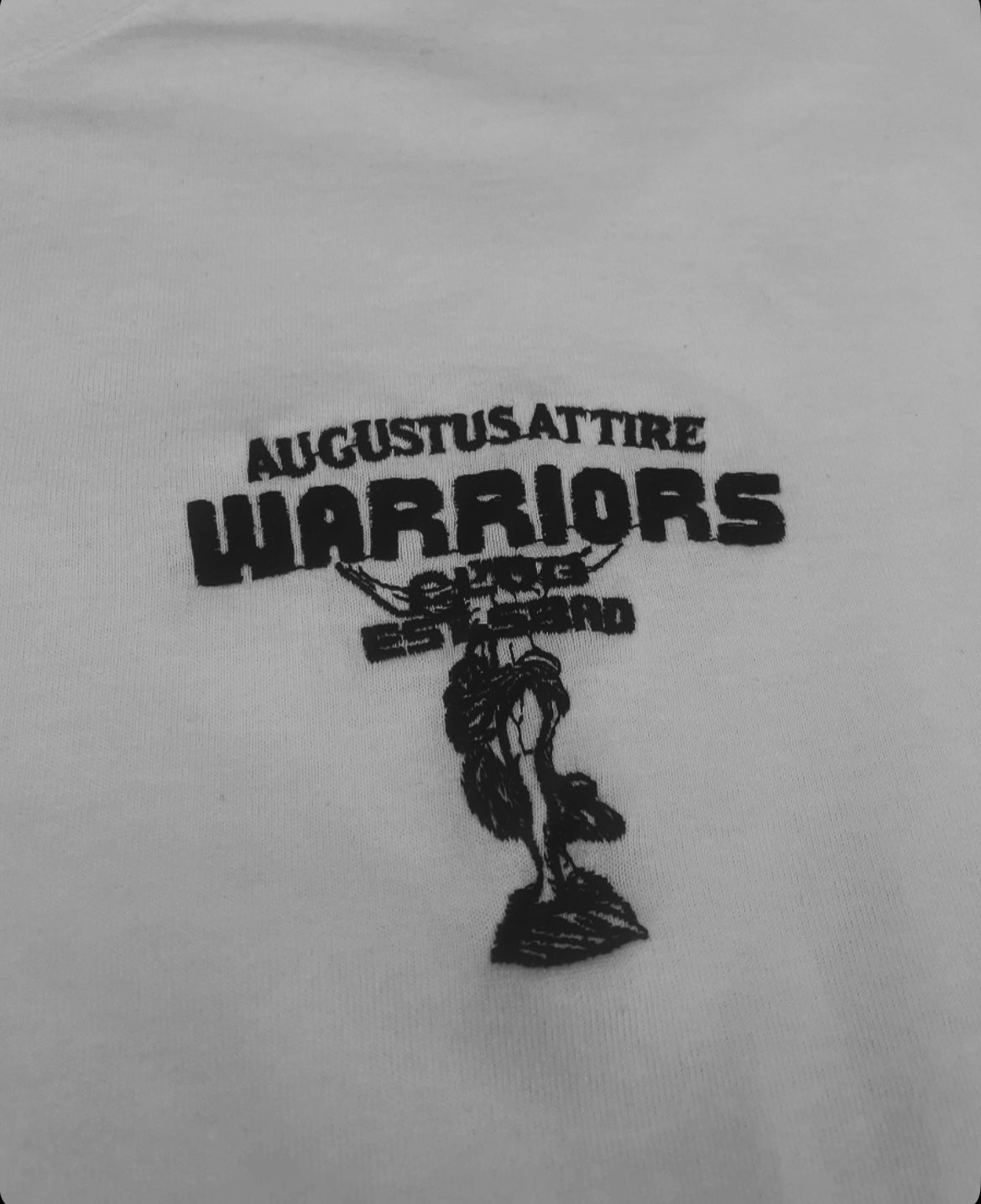 Augustus Attire Warriors club White T-Shirt (Embroidered)